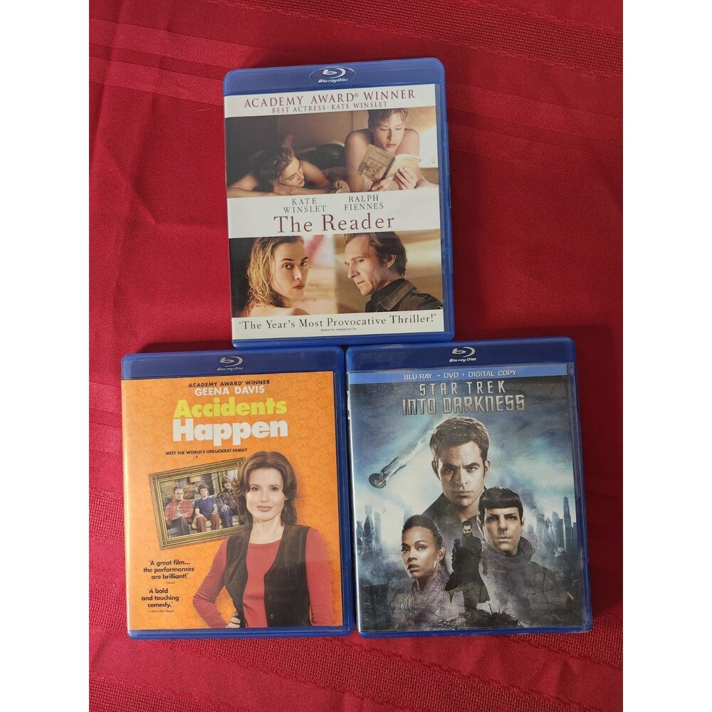 Blu-ray Movie Lot The Reader Accidents Happen Star Trek Into Darkness